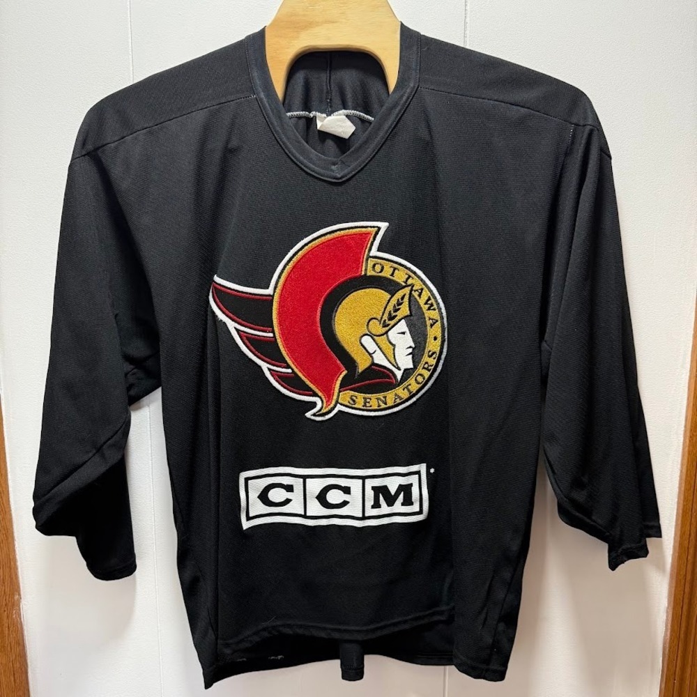 Vintage CCM Ottawa Senators NHL Hockey‎ Jersey Mens XL Black Maska Air-Knit USA